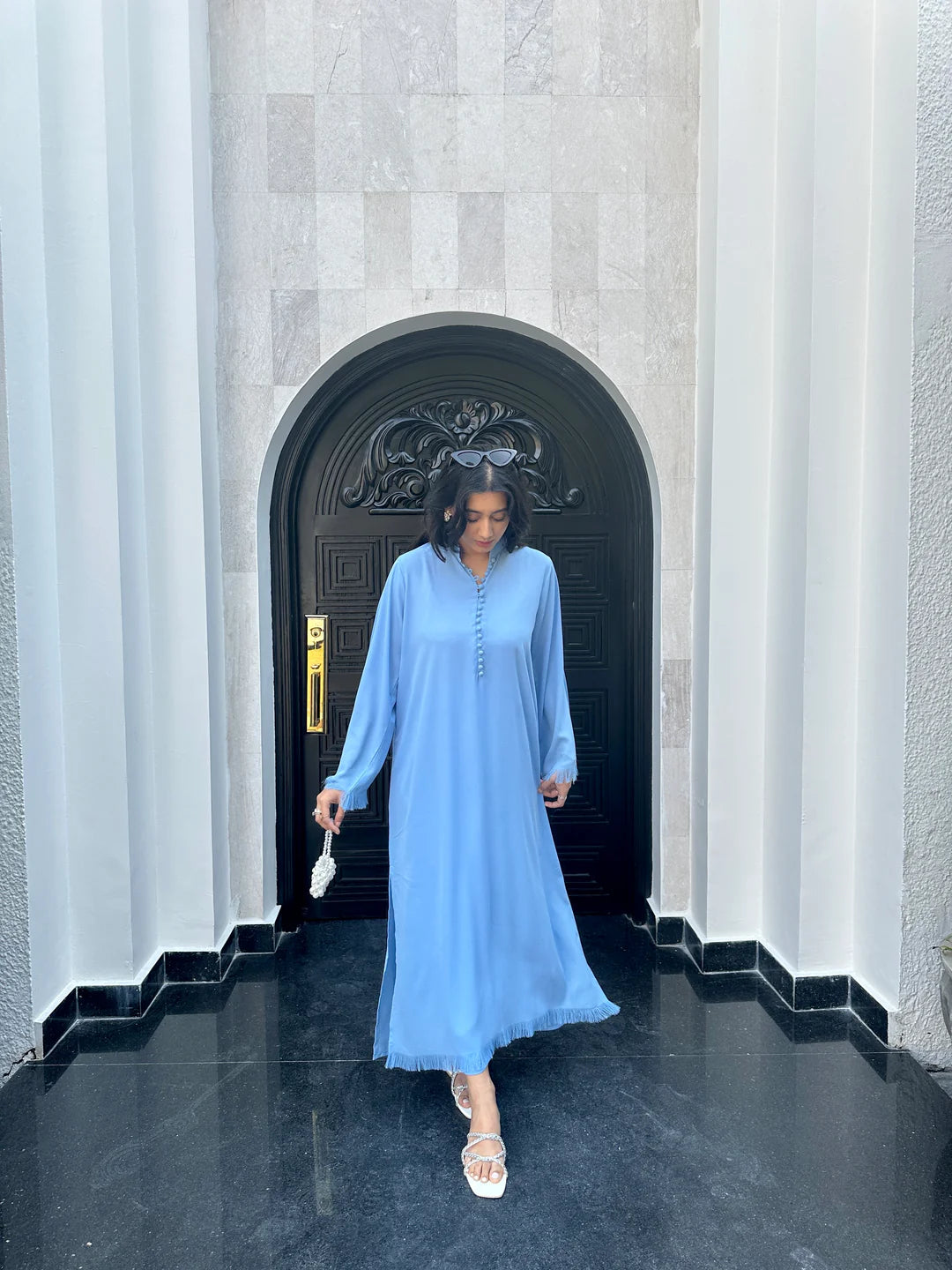 ICE BLUE button + Fringes