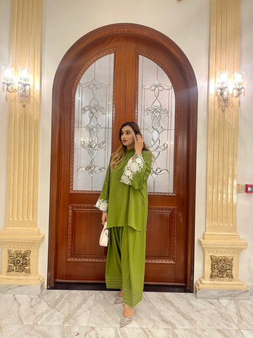 Moss Green Farshi Shalwar