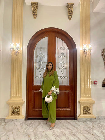 Moss Green Farshi Shalwar